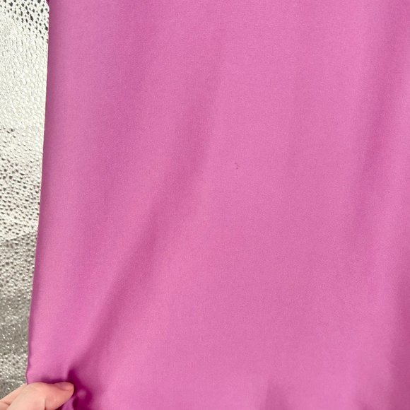 PatBo Orchid High Low Satin Ruffle Wrap Gown - Picture 8 of 9